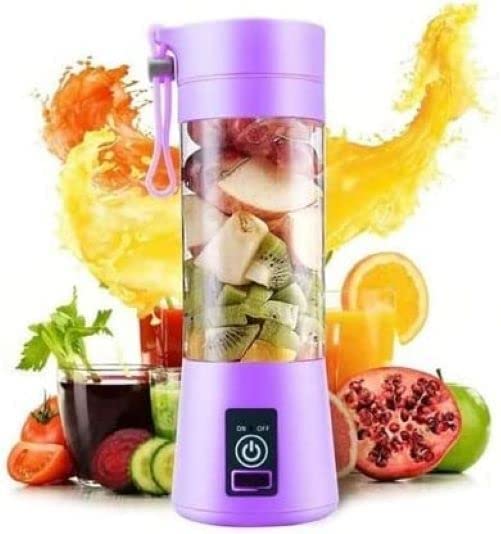Portable Mini 6 blade Juicer blender | Outdoor Juicing Cup (380ml) - Rechargeable (random Color)